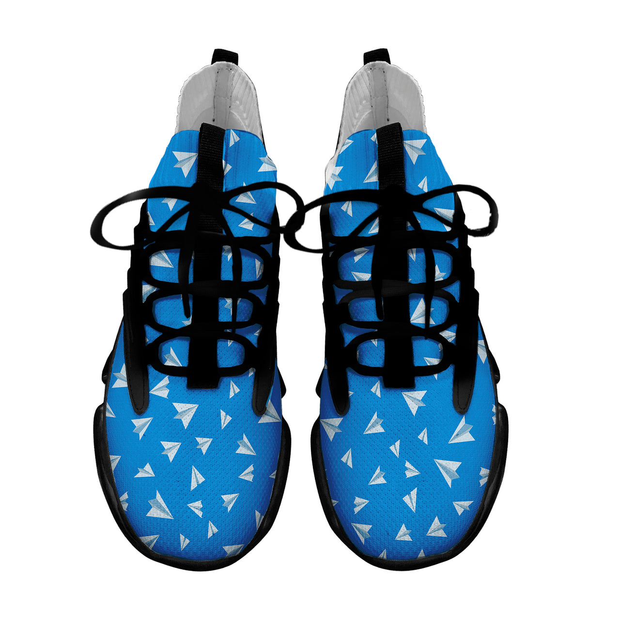 Paper Airplanes (Blue) Designed Fashion Running Shoes
