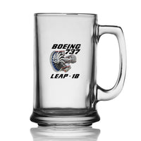 Thumbnail for Boeing 737 & Leap 1B Designed Beer Glass with Holder
