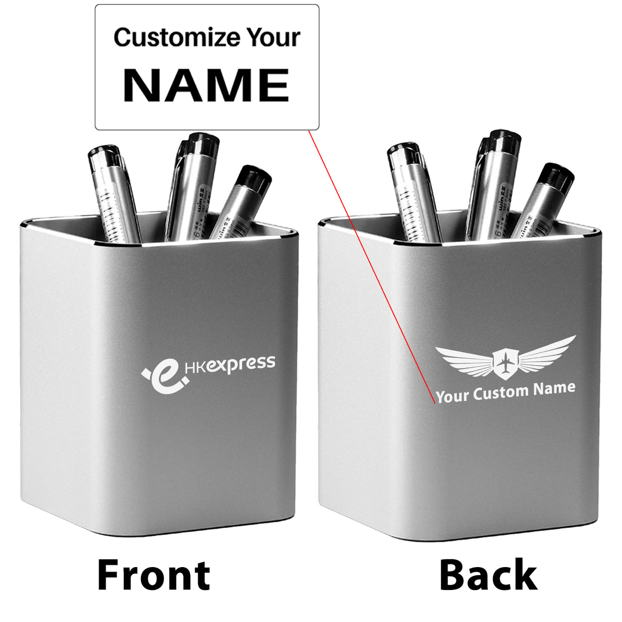 HK Express Airlines Designed Aluminium Alloy Pen Holders