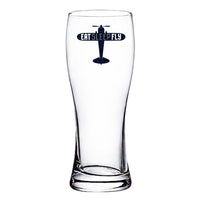 Thumbnail for Eat Sleep Fly & Propeller Designed Pilsner Beer Glasses