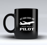 Thumbnail for Get High Every Day Sleep With A Pilot Designed Black Mugs