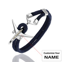 Thumbnail for (Edition 2) Boeing 777 Airplane Designed Rope Leather Bracelets