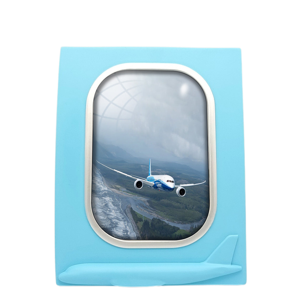 Cruising Boeing 787 Designed Airplane Window Photo Frame