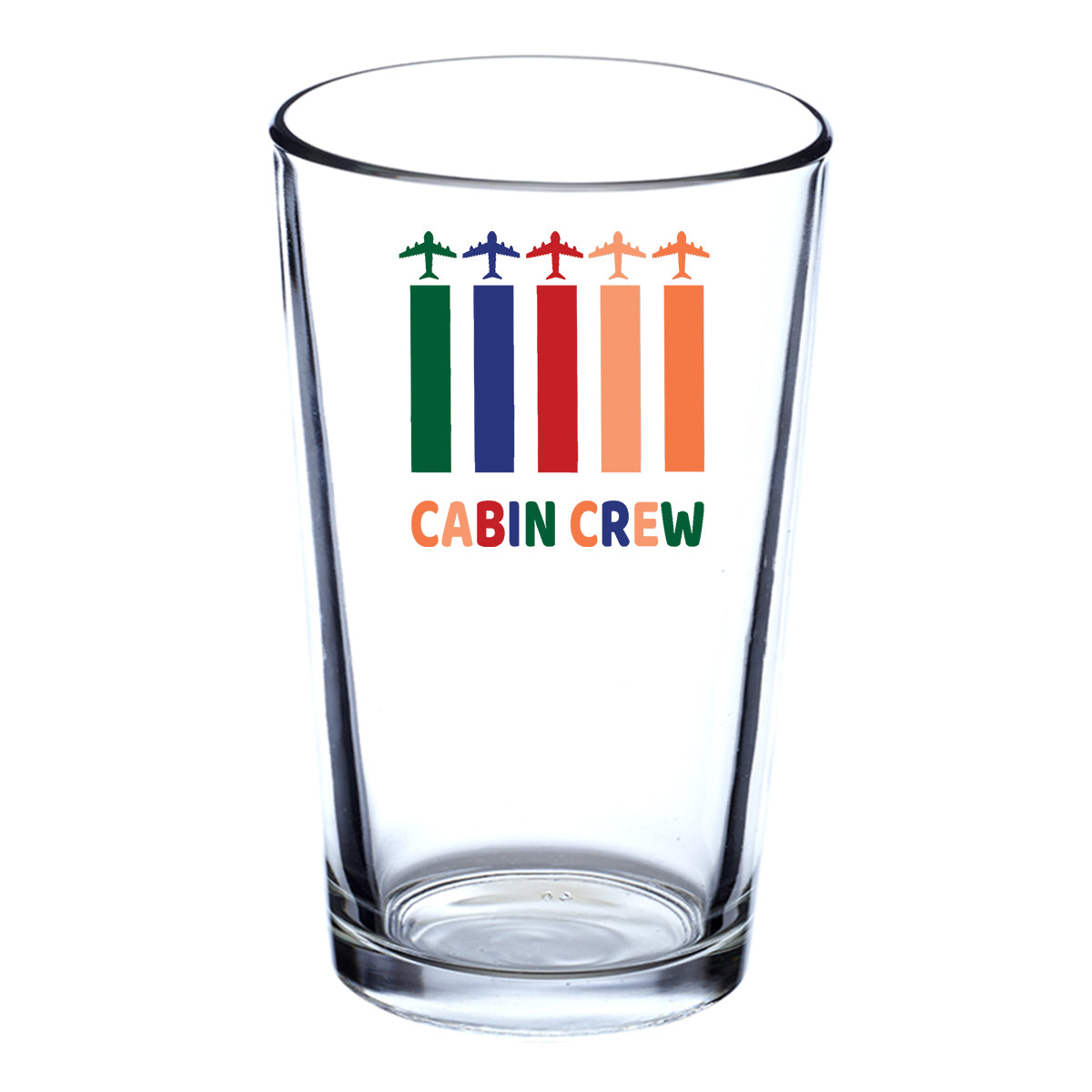 Colourful Cabin Crew Designed Beer & Water Glasses