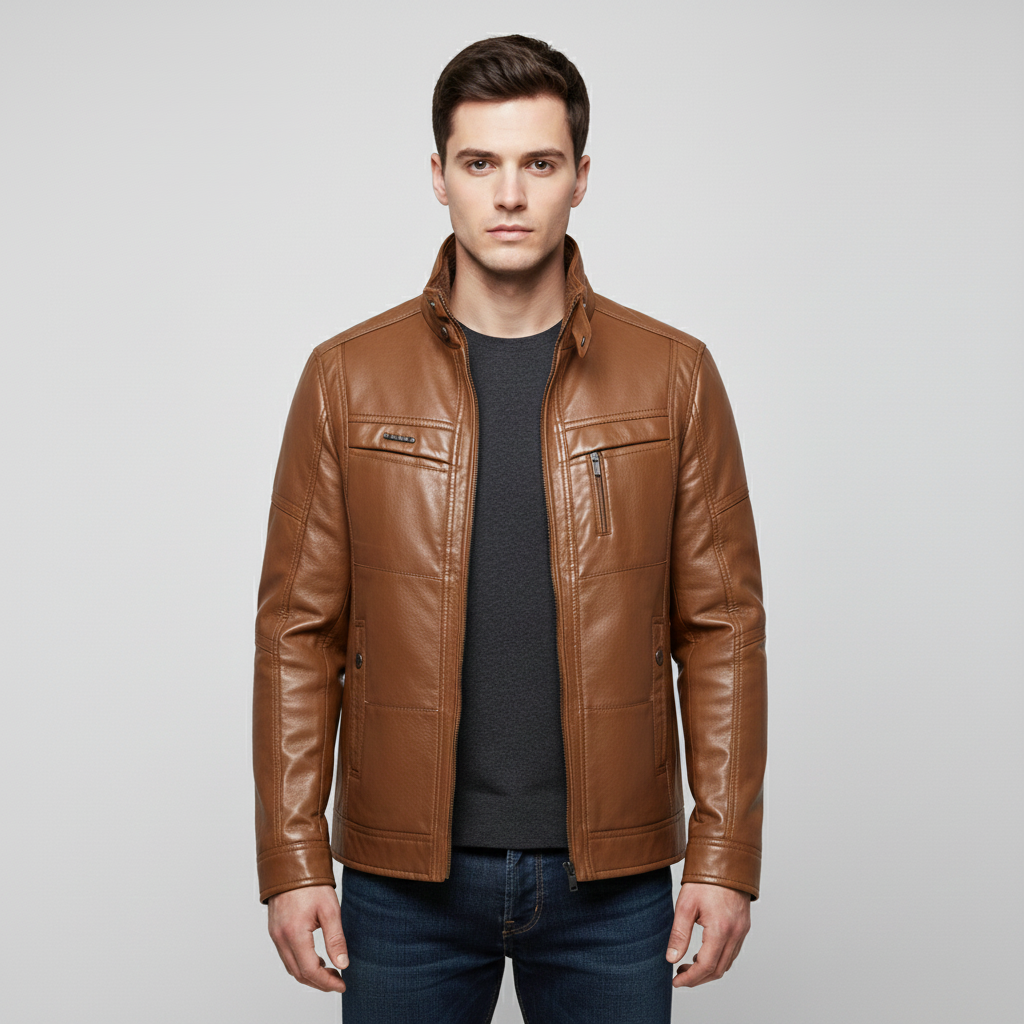 PU Leather Pilot Bomber Jackets