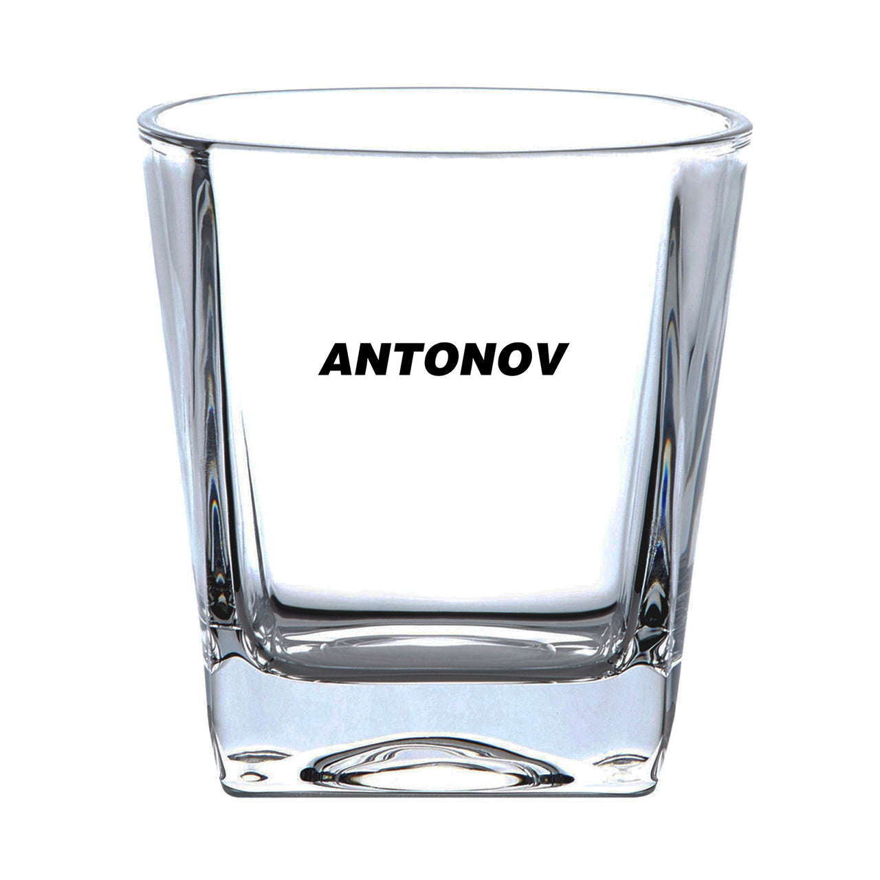 Antonov & Text Designed Whiskey Glass