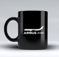 Thumbnail for The Airbus A330 Designed Black Mugs