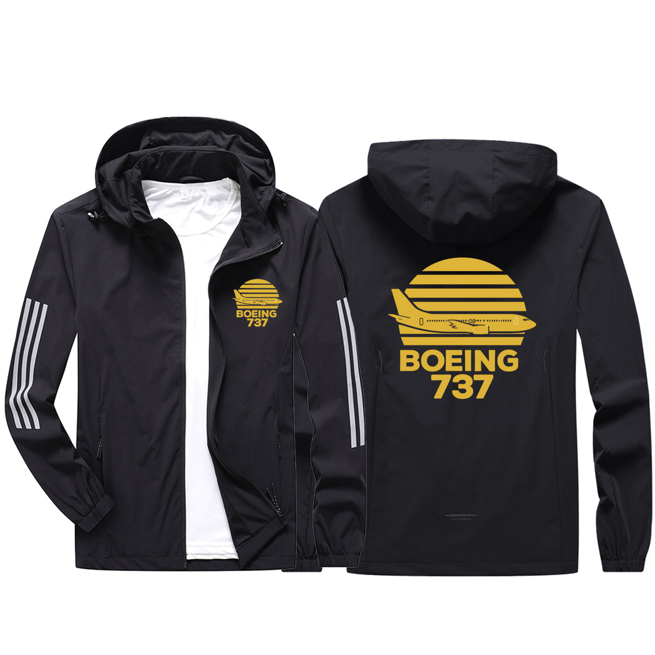 Retro Boeing 737 Design Sport & Running Jackets