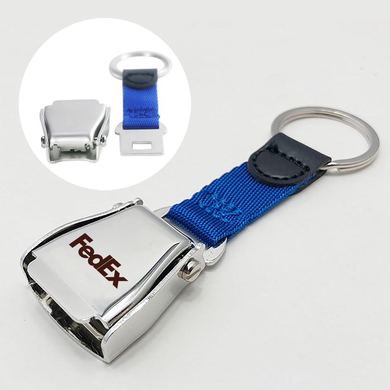 FedEx Airplane Seat Belt Key Chains