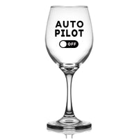 Thumbnail for Auto Pilot Off Designed Wine Glasses