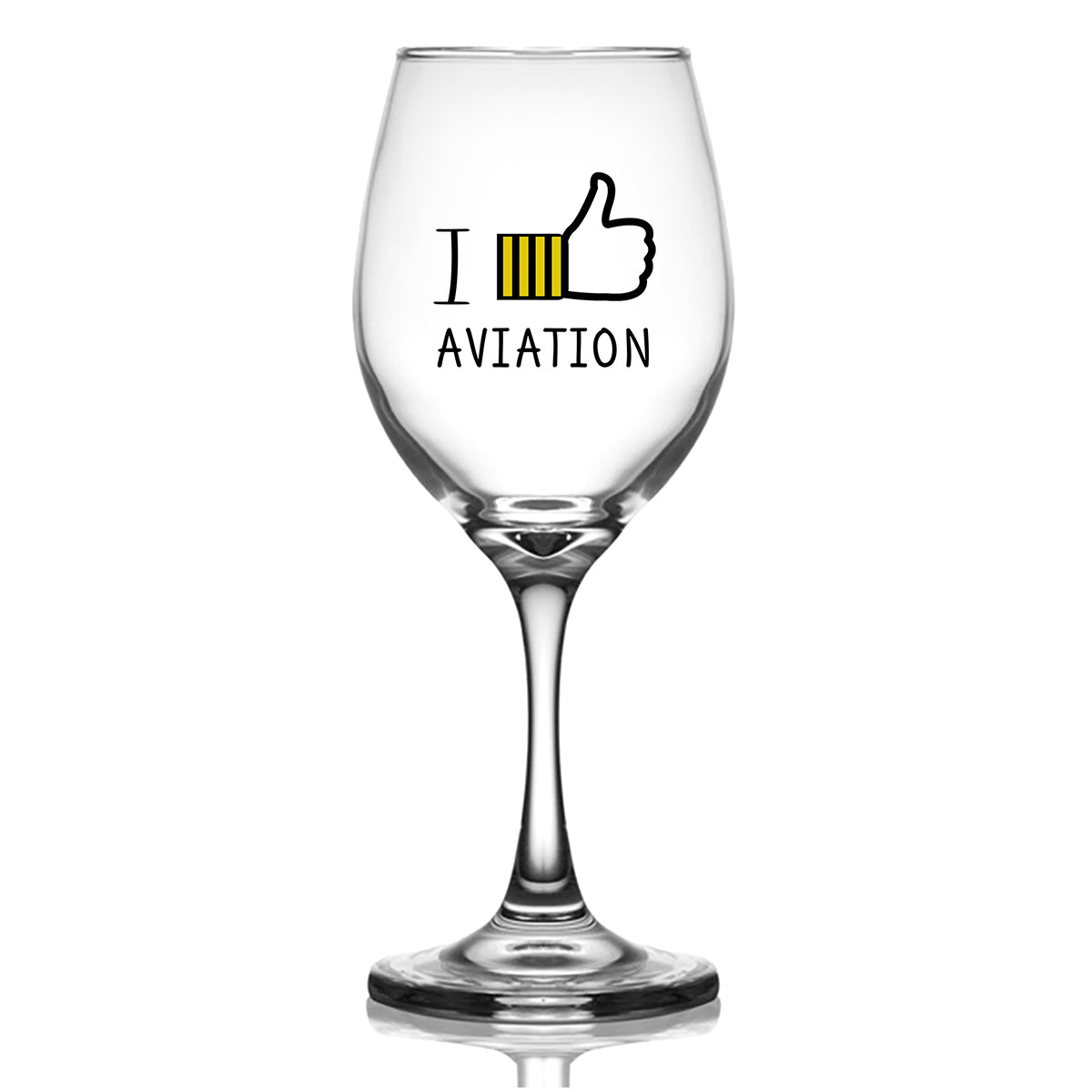 I Like Aviation Designed Wine Glasses