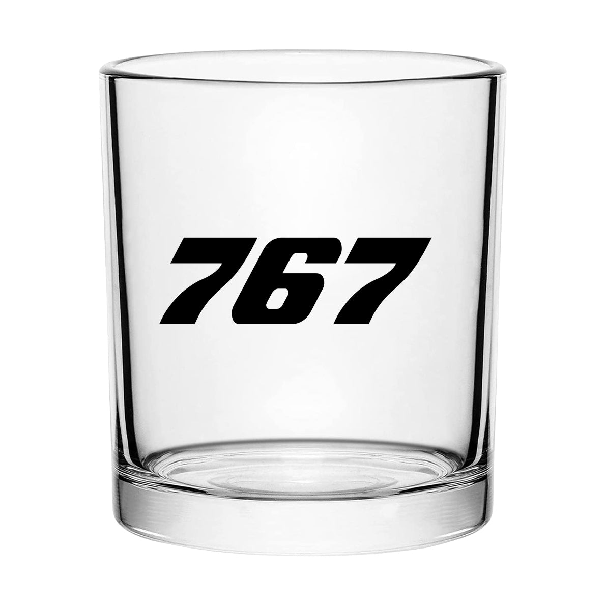 767 Flat Text Designed Special Whiskey Glasses