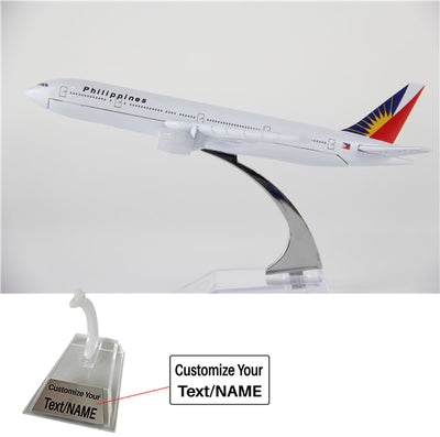 Philippines Boeing 777 Airplane Model (16CM) aviation themed 16-18cm scale model aircraft, diecast metal.