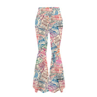Thumbnail for Passport Stamps 2 Designed Women Yoga Flared Pants