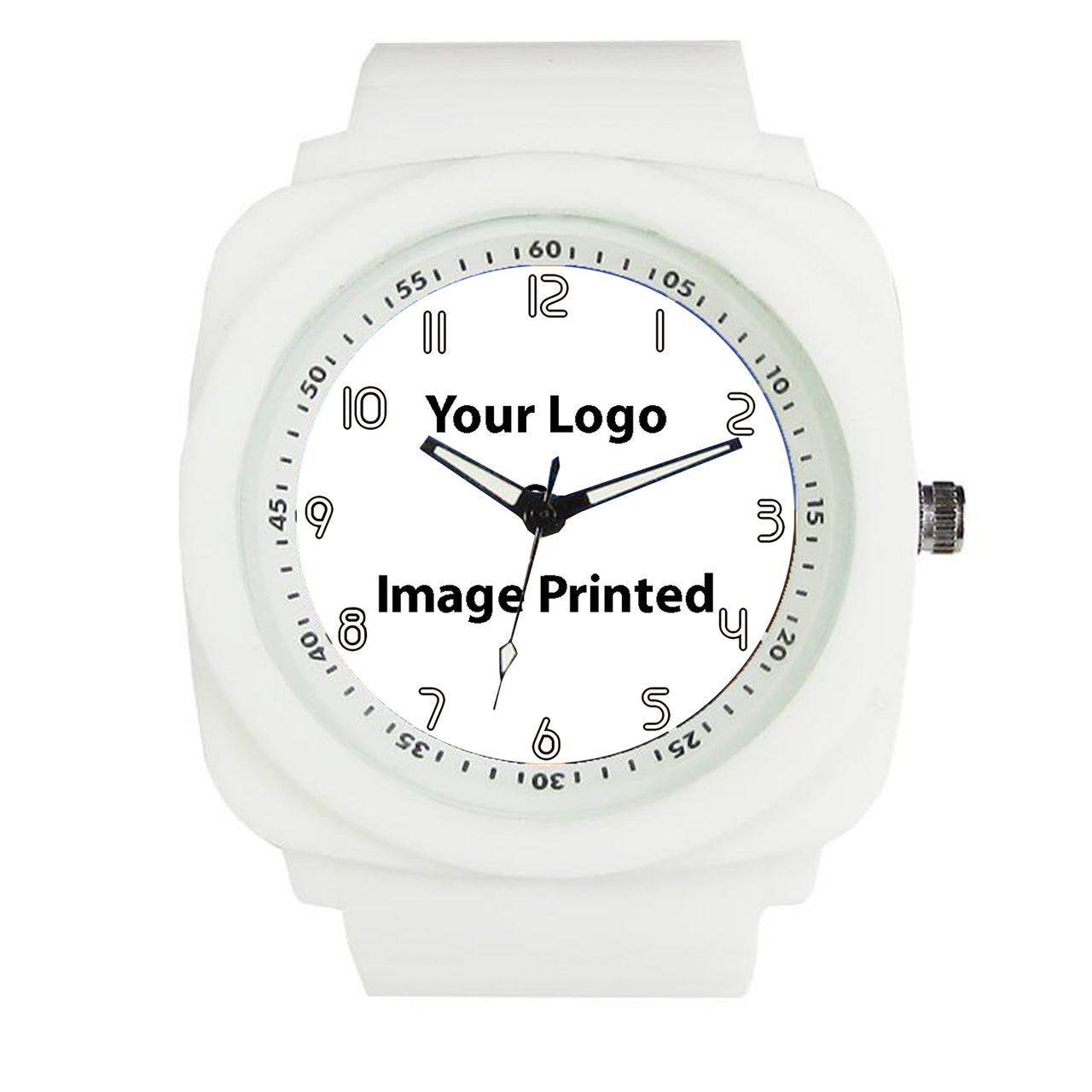 Custom Design Image Logo Rubber Strap Watches