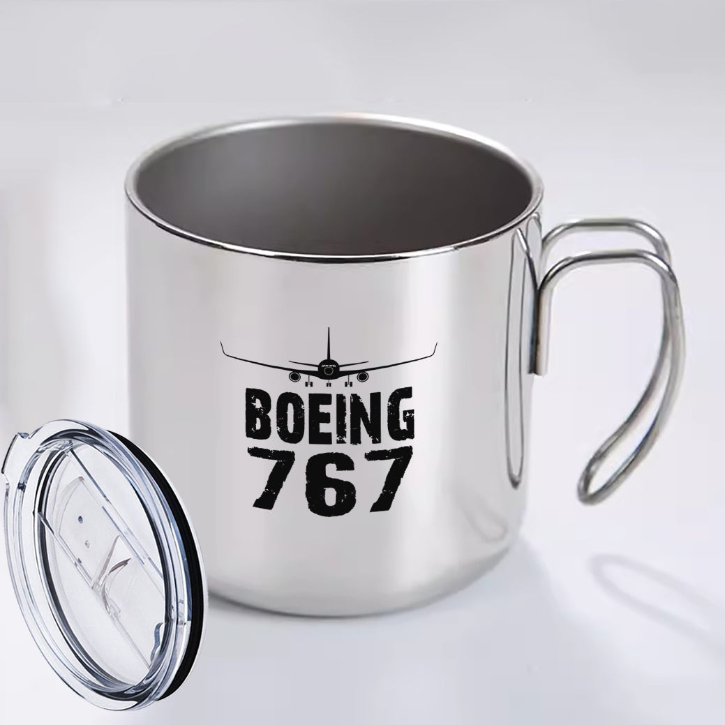Boeing 767 & Plane Designed Stainless Steel Portable Mugs