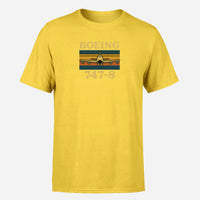 Thumbnail for Retro Boeign 747-8 Design Super Quality T-Shirts