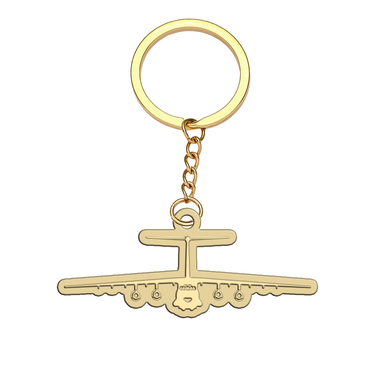 Ilyushin IL-76 Silhouette Designed Hollow Key Chains