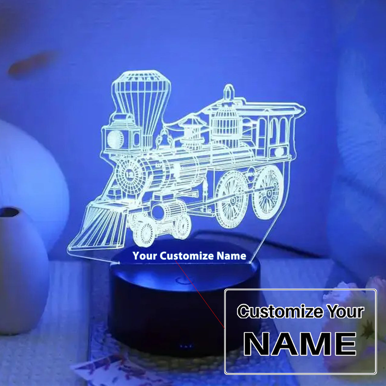 Train 3D Designed Night Lamp