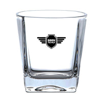 Thumbnail for Born To Fly & Badge Designed Whiskey Glass