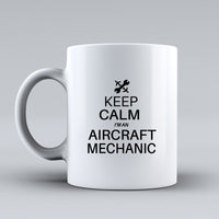 Thumbnail for Aircraft Mechanic Designed Ceramic White Mugs
