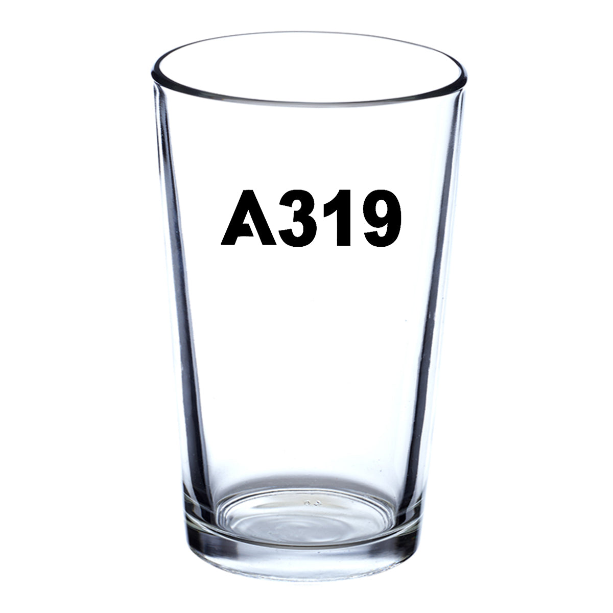 A319 Flat Text Designed Beer & Water Glasses