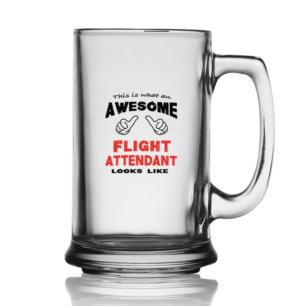 Flight Attendant Designed Beer Glass with Holder