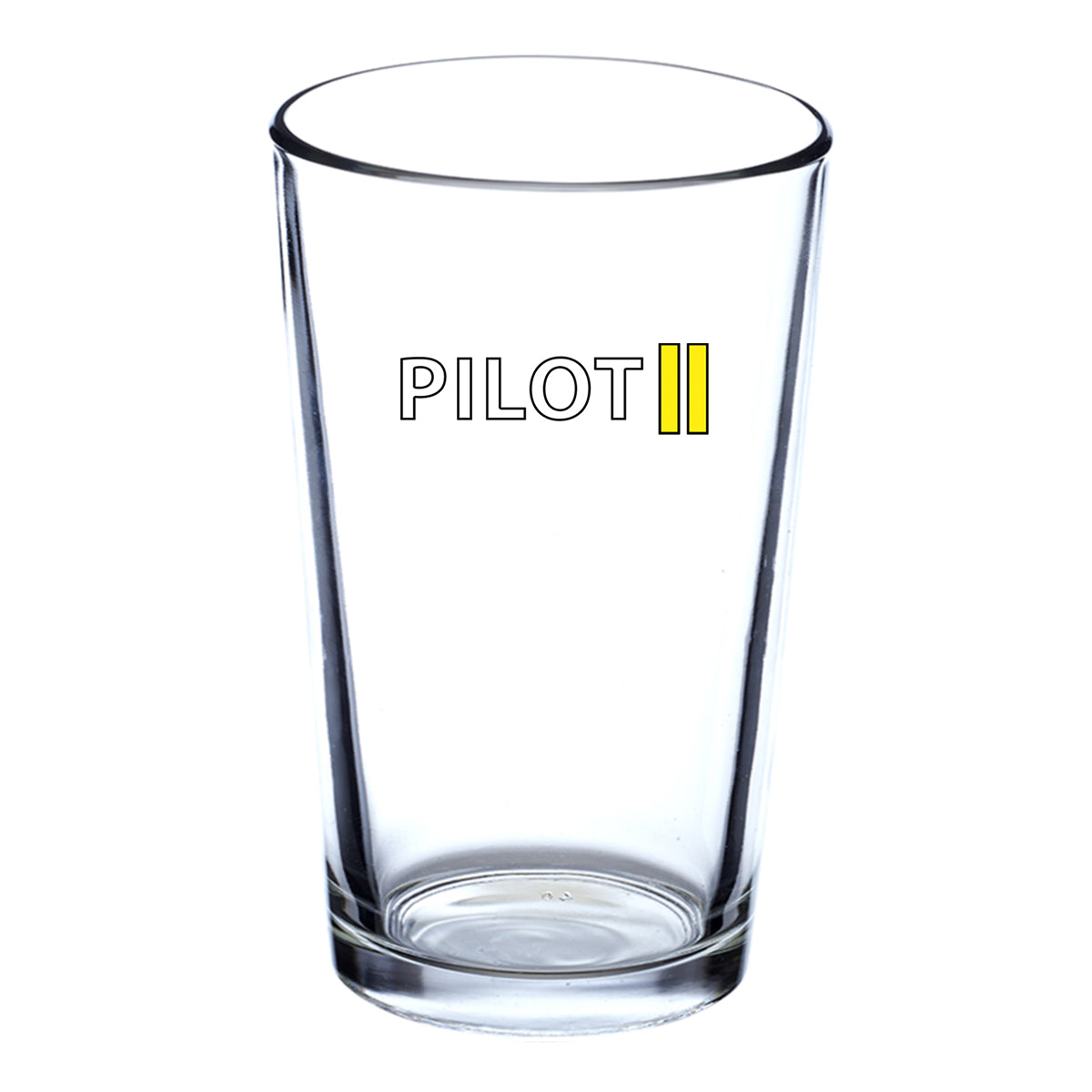 Pilot & Stripes (2 Lines) Designed Beer & Water Glasses