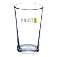 Thumbnail for Pilot & Stripes (2 Lines) Designed Beer & Water Glasses