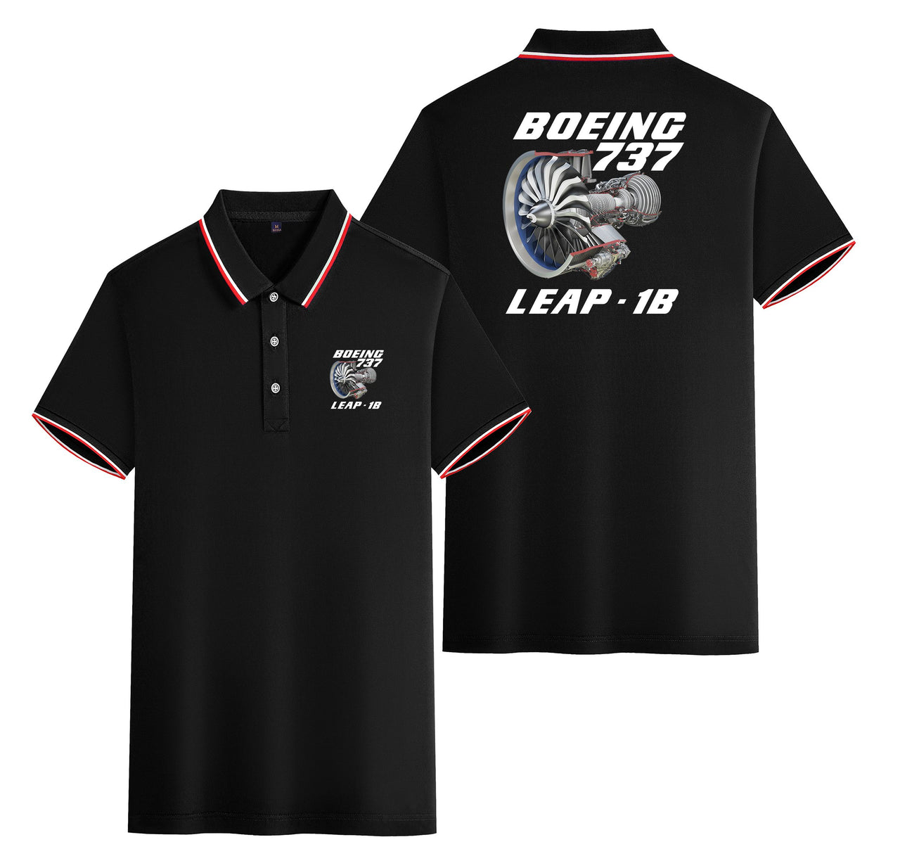 Boeing 737 & Leap 1B Designed Stylish Polo T-Shirts (Double-Side)