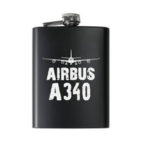Thumbnail for Airbus A340 & Plane Designed Stainless Steel Hip Flasks