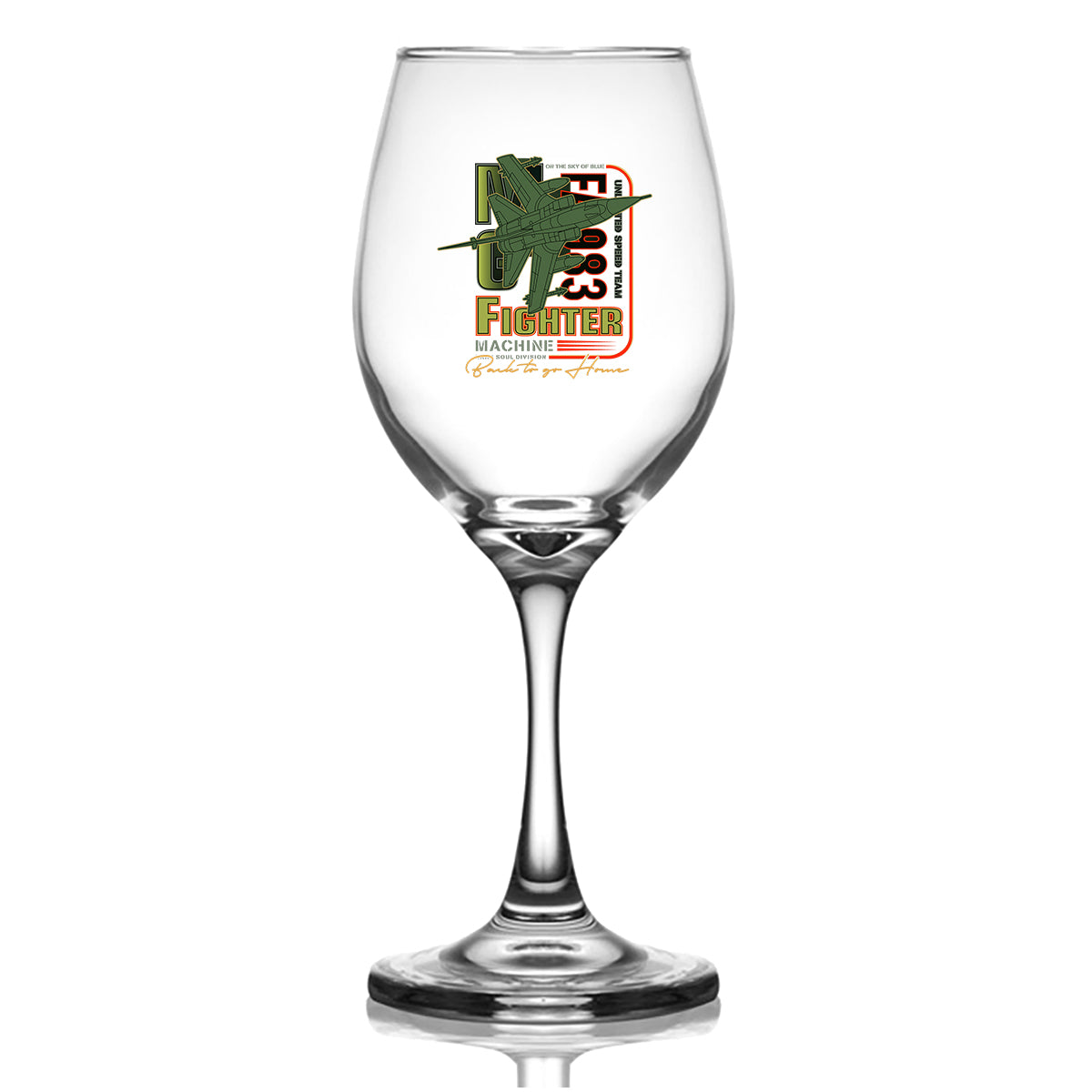 Fighter Machine Designed Wine Glasses