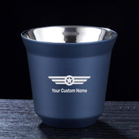 Thumbnail for Custom Name (Badge 6) Designed Double Wall Stainless Steel Coffee Mugs