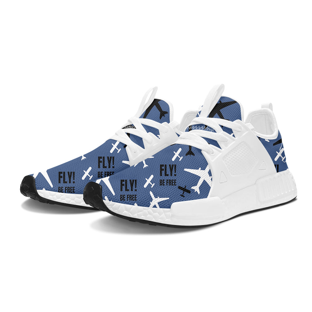 Fly Be Free Blue Designed Outdoor Sports Tennis Shoes