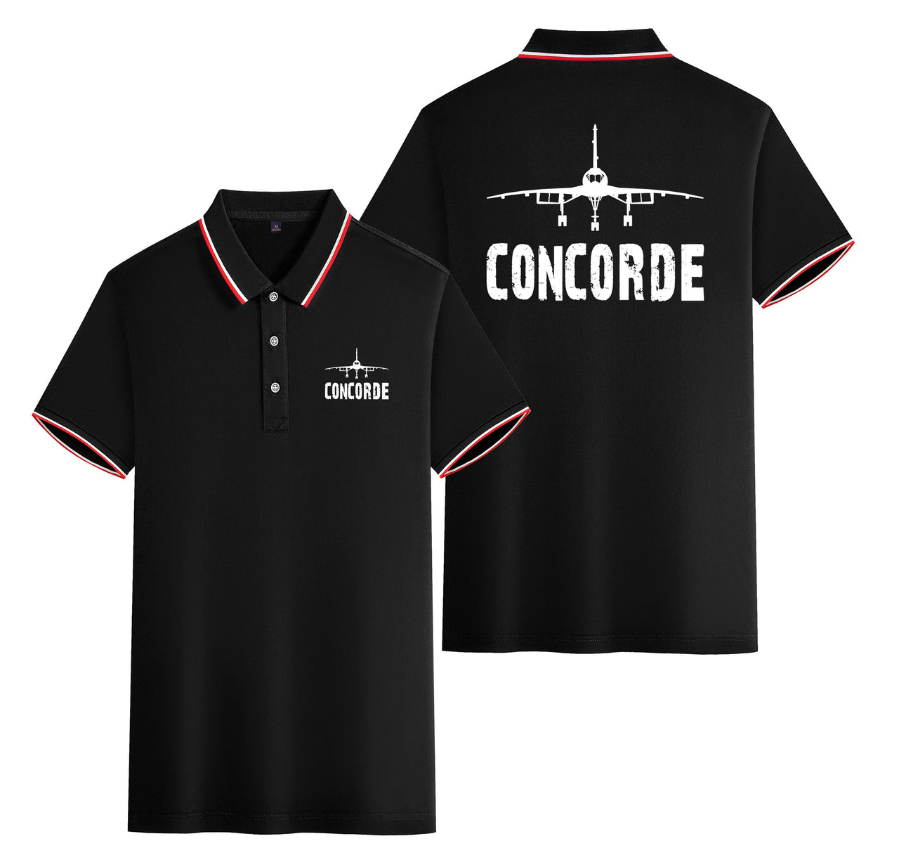 Concorde & Plane Designed Stylish Polo T-Shirts (Double-Side)