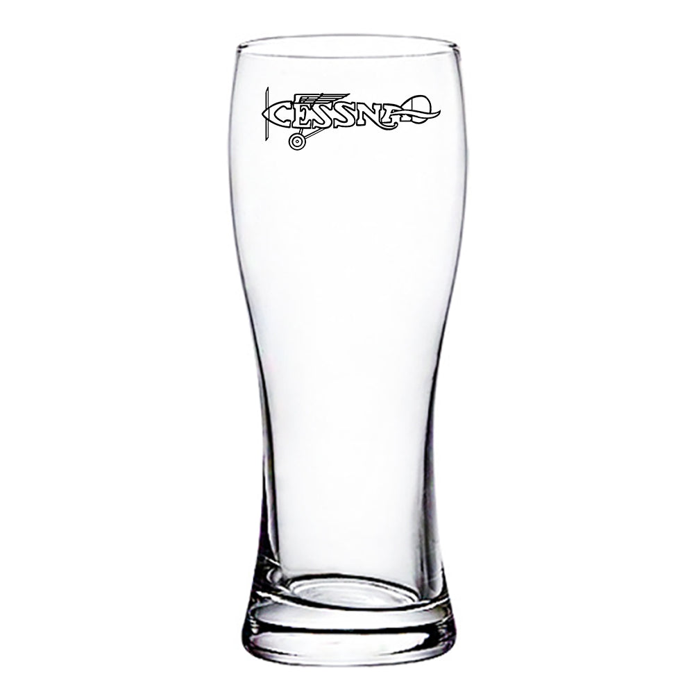 Special Cessna Text Designed Pilsner Beer Glasses