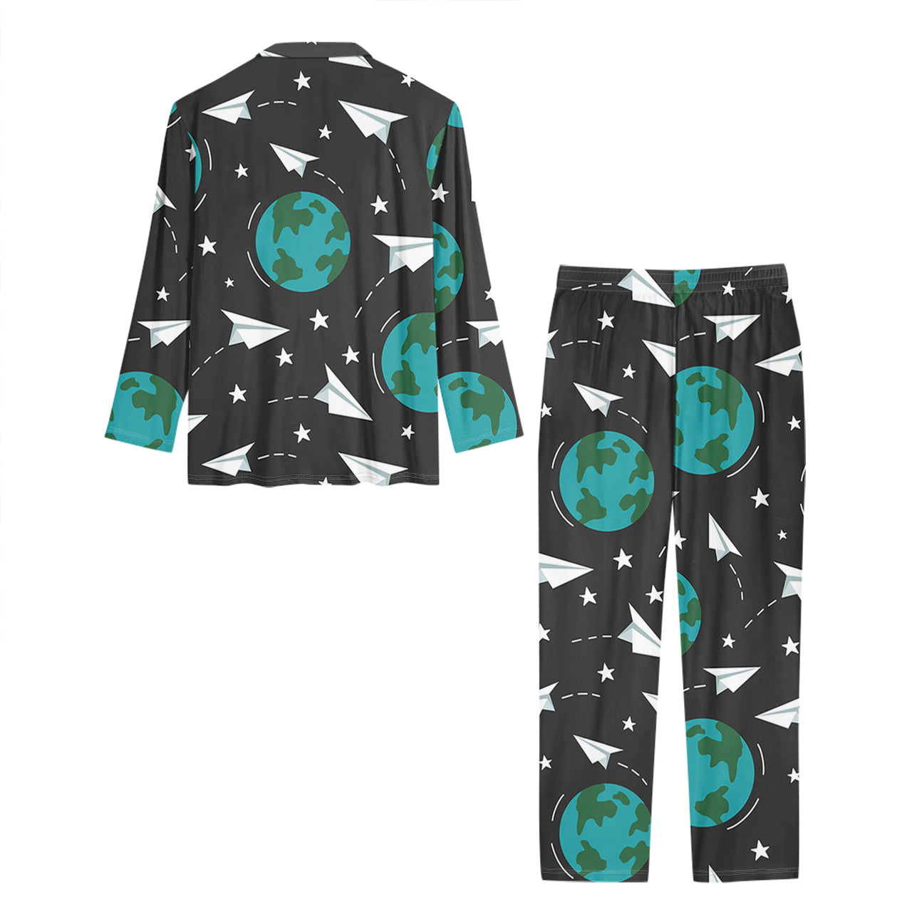 Paper Planes & Earth 2 Designed Women Button Pajamas