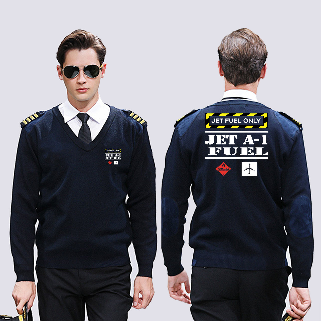 Jet Fuel Only Designed Wool Pilot Sweaters