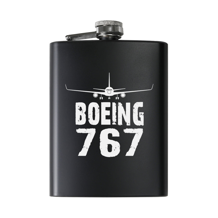 Boeing 767 & Plane Designed Stainless Steel Hip Flasks