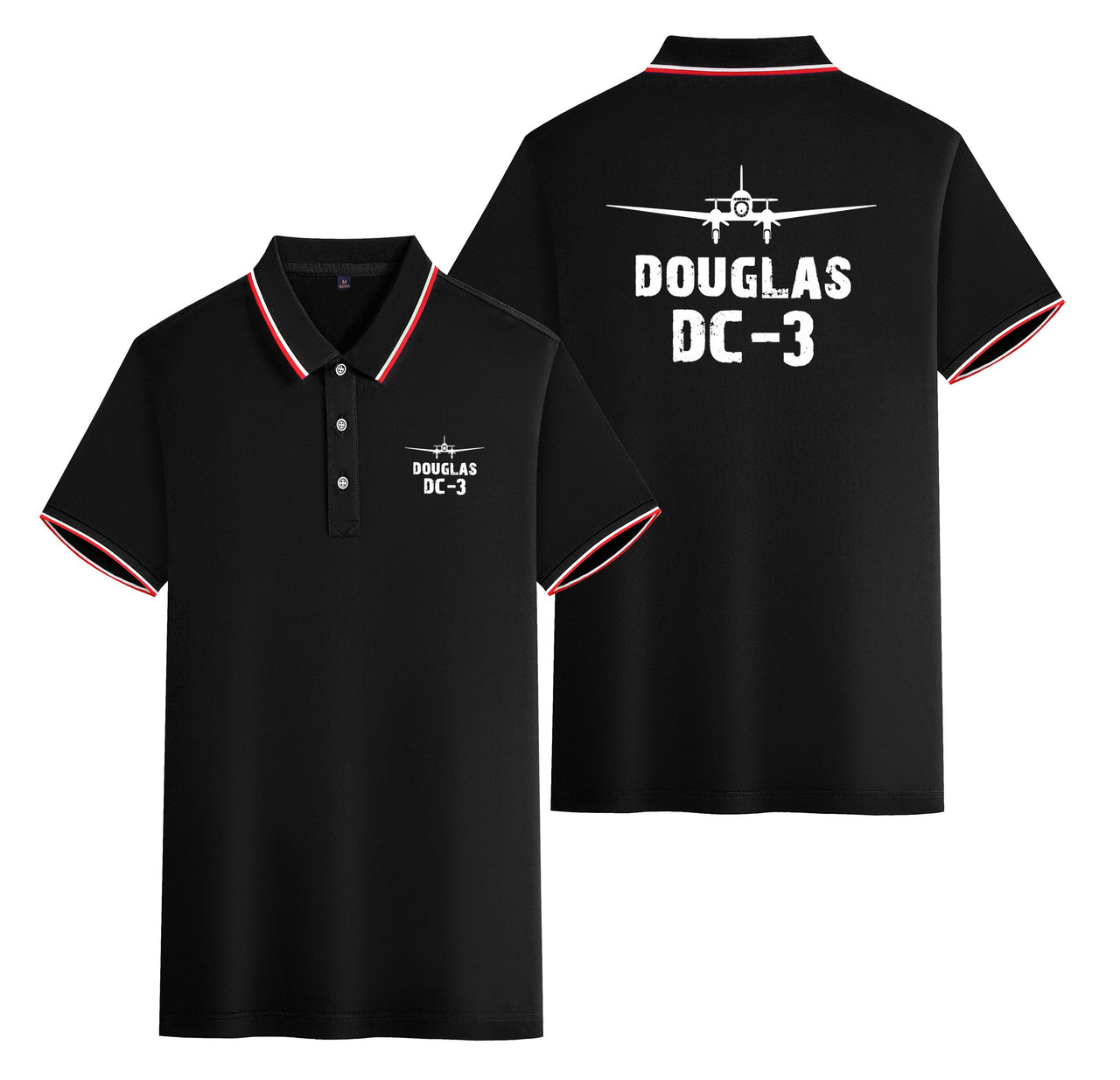Douglas DC-3 & Plane Designed Stylish Polo T-Shirts (Double-Side)