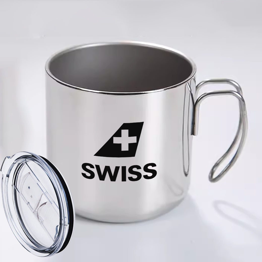 Swiss International Airlines Designed Stainless Steel Portable Mugs