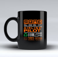 Thumbnail for Airline Pilot Label Designed Black Mugs