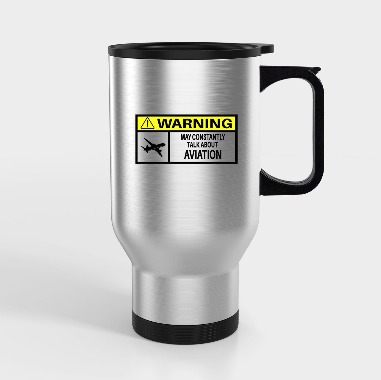 Warning May Constantly Talk About Aviation Designed Travel Mugs (With Holder)