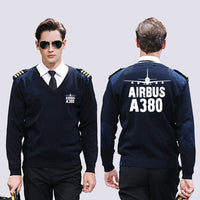 Thumbnail for Airbus A380 & Plane Designed Wool Pilot Sweaters