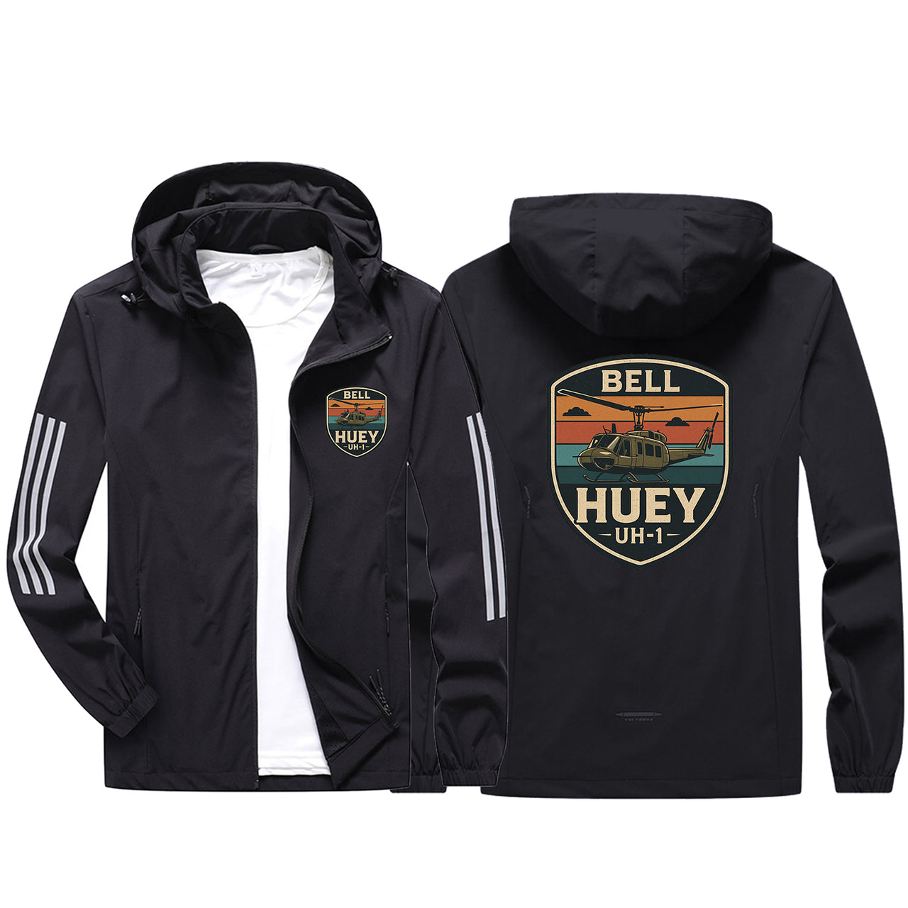 Retro BELL HUEY UH-1 Design Sport & Running Jackets