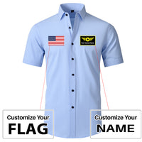 Thumbnail for Custom Flag & Name with Special Badge Design Super Quality Short Sleeve Shirts