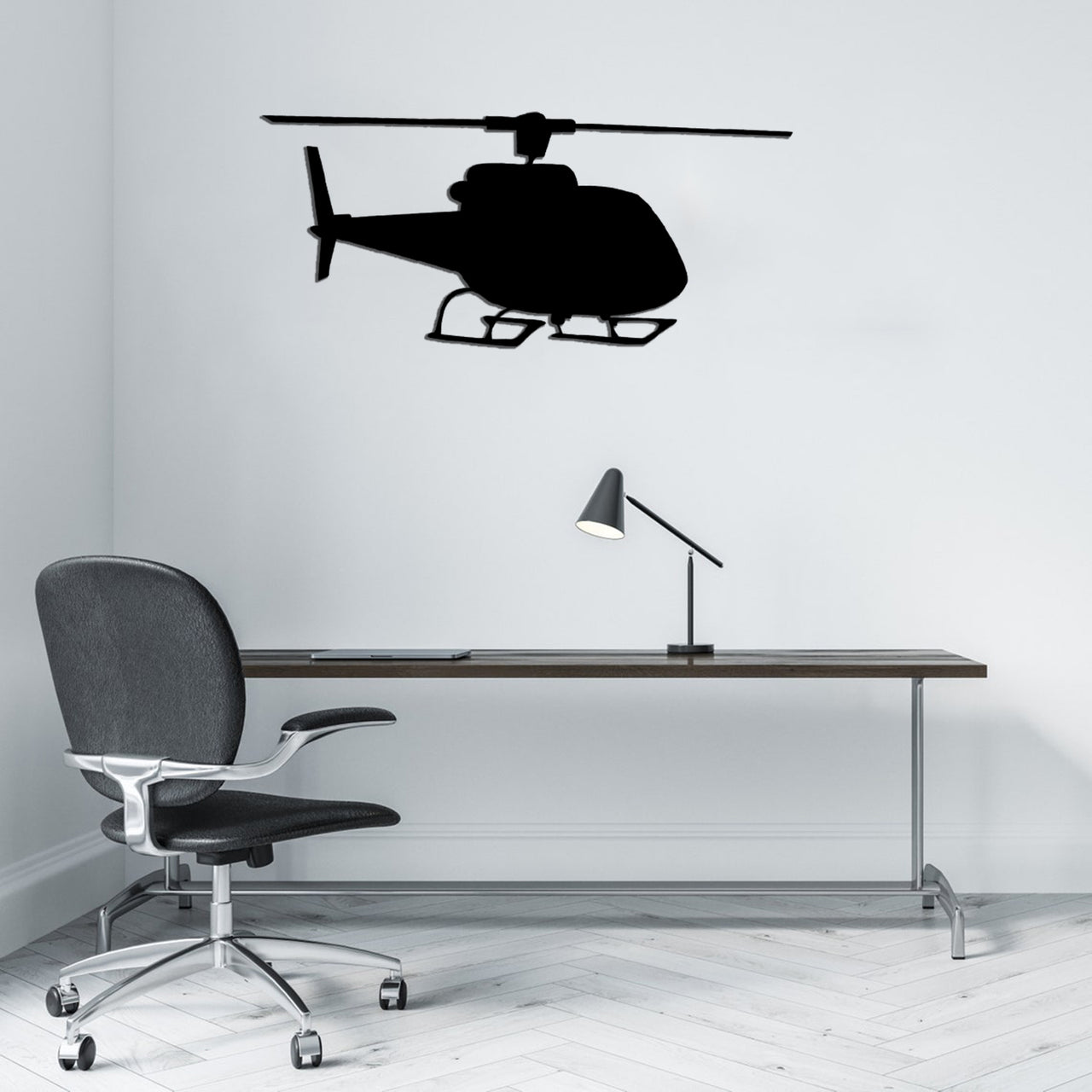 Helicopter Designed Wall Metal Signs
