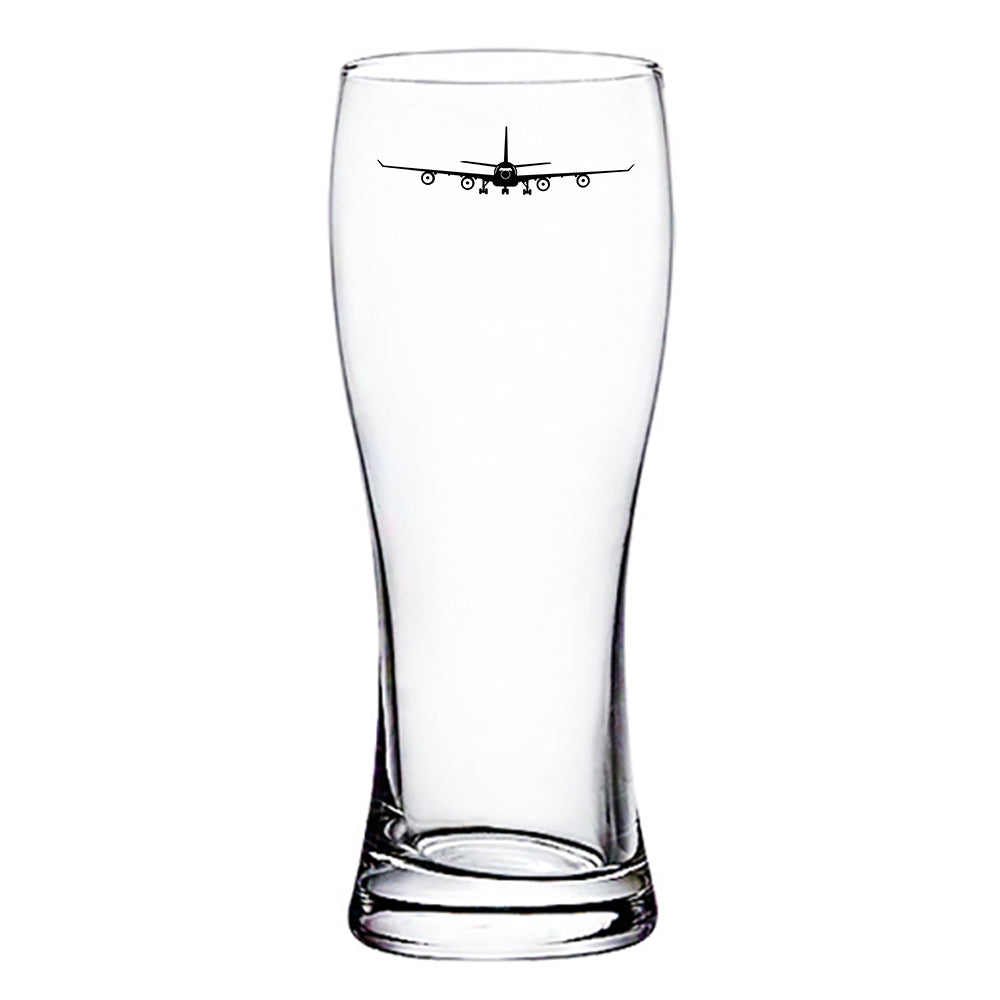 Airbus A340 Silhouette Designed Pilsner Beer Glasses