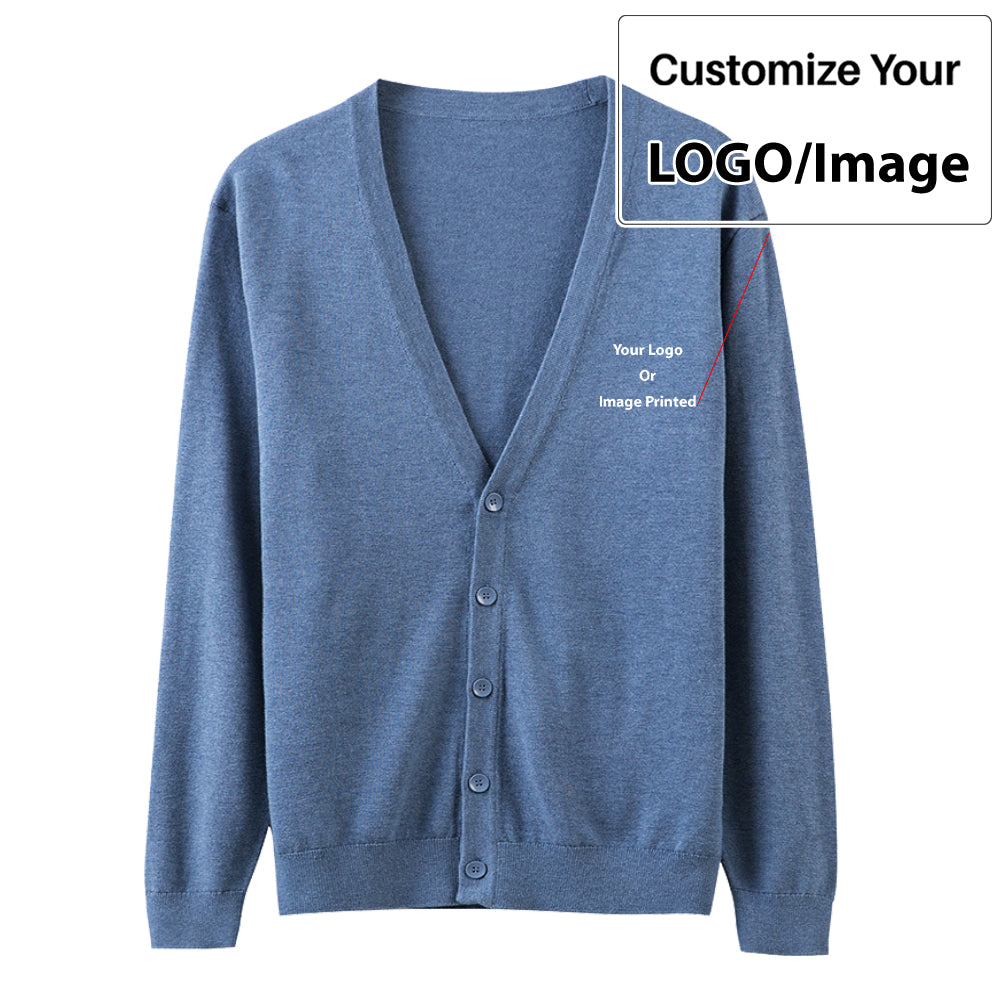 Custom Design Image Logo Designed Cardigan Sweaters