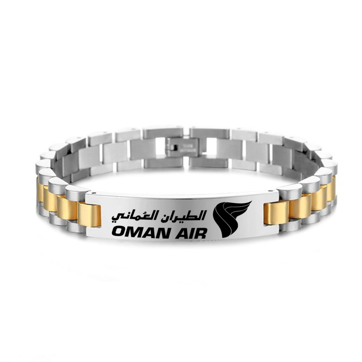 Oman Airlines Designed Stainless Steel Chain Bracelets